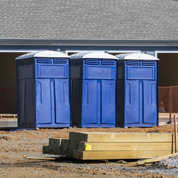 what is the maximum capacity for a single portable restroom in Andover